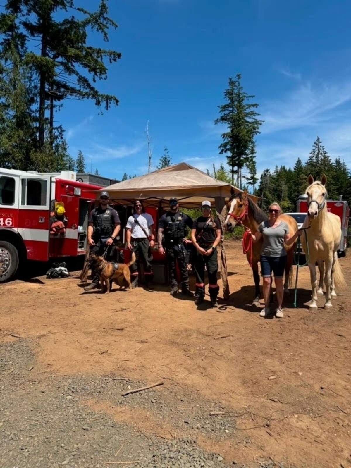 Rainfall Ranch Rescue hosted a free community event featuring food trucks, opportunities to meet their animals and a Touch-a-Truck experience with Key Peninsula Fire firefighters Saturday, June 13, 2026 in Lakebay, Wash.
