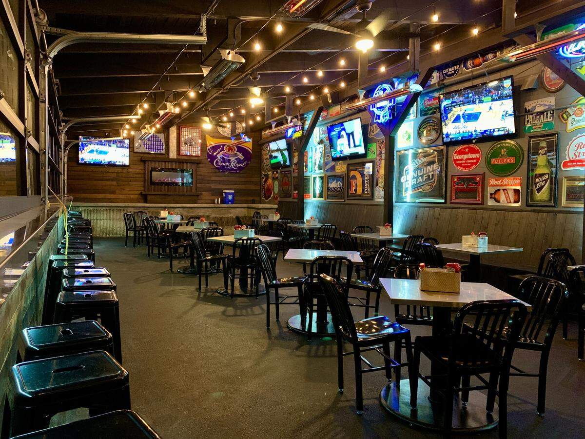 West End Pub in Tacoma is a great place to watch any sporting event, especially on this back patio.