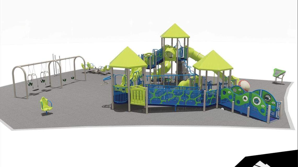 Allan Yorke Park in Bonney Lake will get a new playground. It will have ADA-accessible features such as swings and a seesaw.