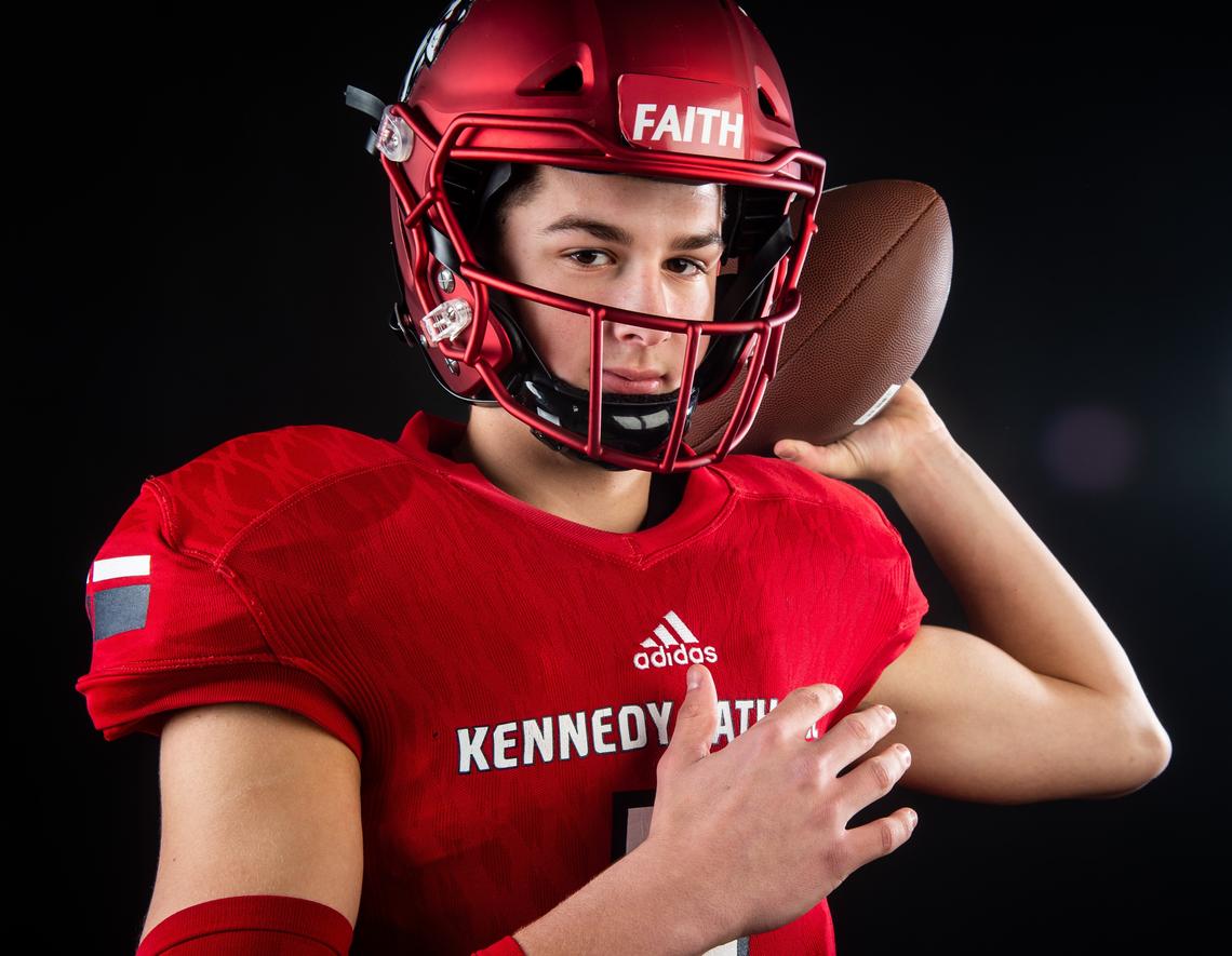Kennedy Catholic’s Sam Huard photographed at the Tacoma News Tribune in Tacoma, Wash., on Sunday, Dec. 2, 2018.
