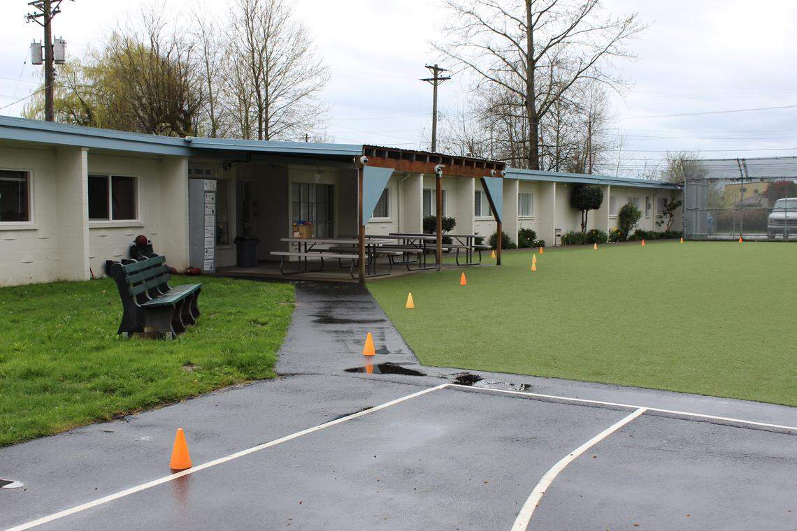 A view from outside the Selma Carson home in Fife.