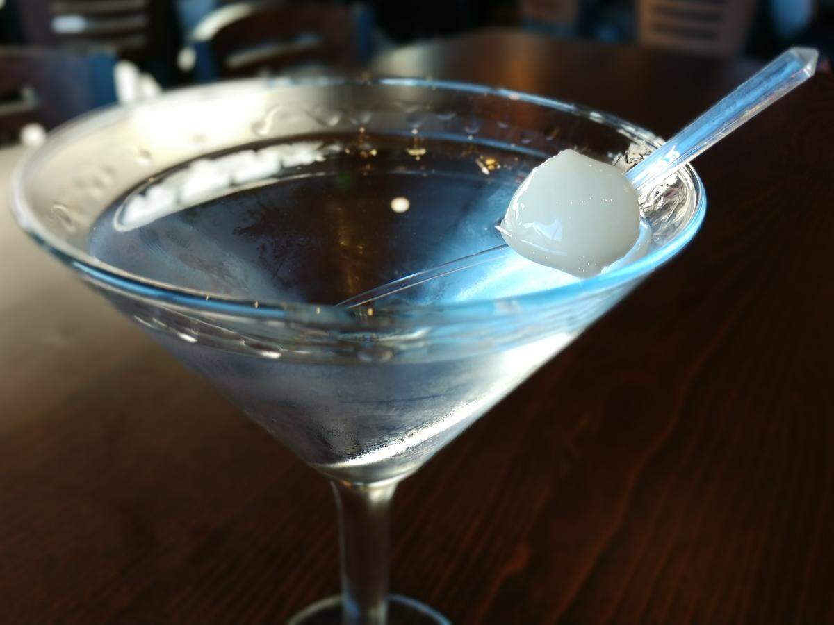 A Gibson martini from Glow Martini Lounge in Bonney Lake.