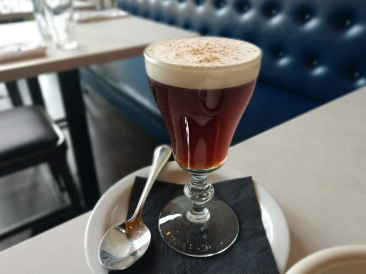 Irish coffee with Jameson from Wooden City.
