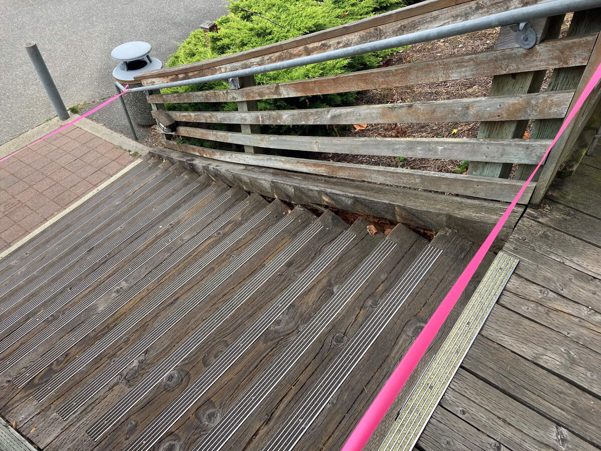 The city has temporarily closed Finholm View Climb in Gig Harbor after discovering part of the stairs rotting.
