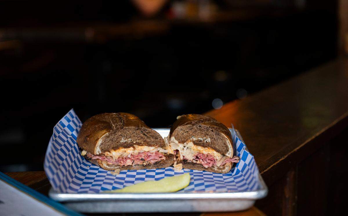 The winner of TNT’s best Reuben poll was the sandwich, on a special rye hoagie bun, at Peterson Bros. 1111 in Tacoma’s Hilltop neighborhood.