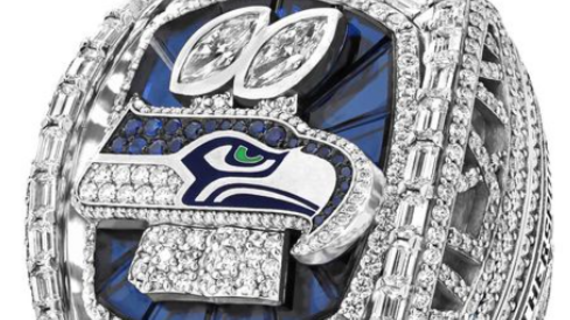Seahawks receive their Super Bowl rings. Oh, yes, they bling. Here they are