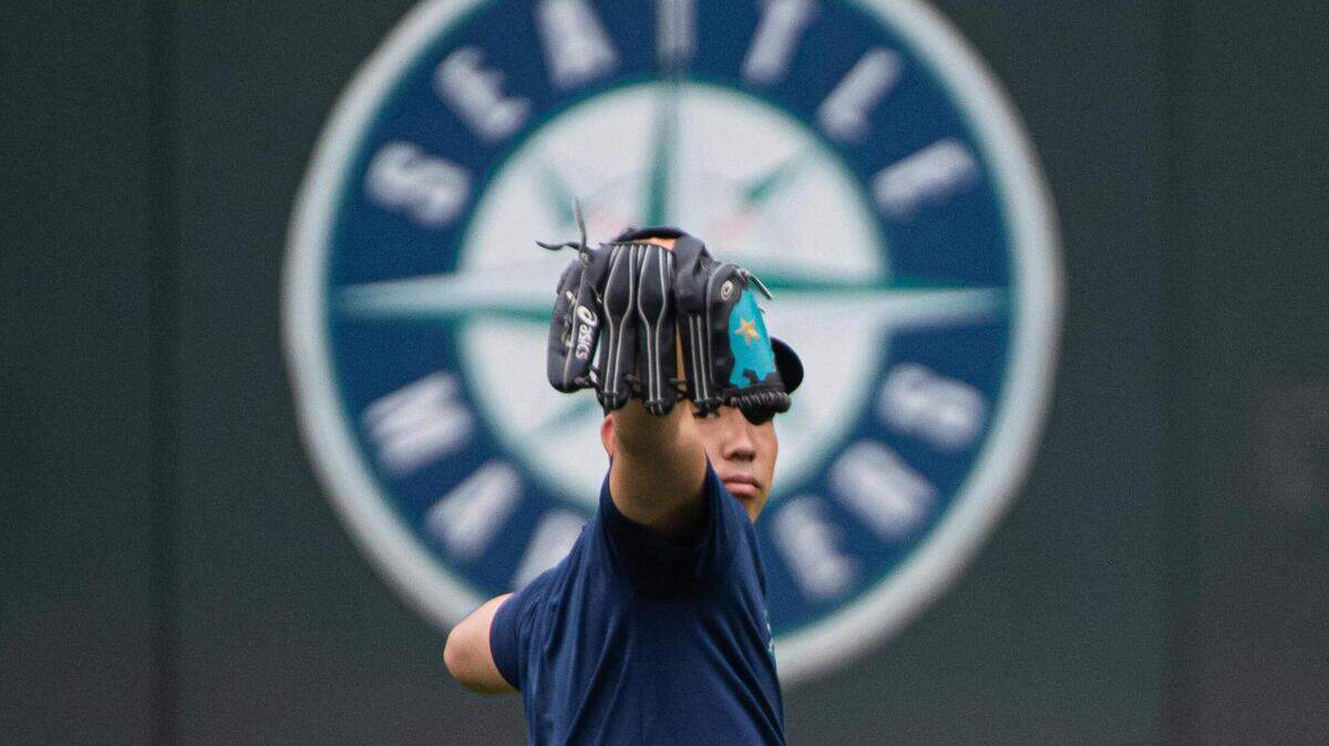 Mariners pitcher Yusei Kikuchi throws during the Seattle Mariners Spring Training at T-Mobile Park in Seattle, Wash., on Friday, July 3, 2020.