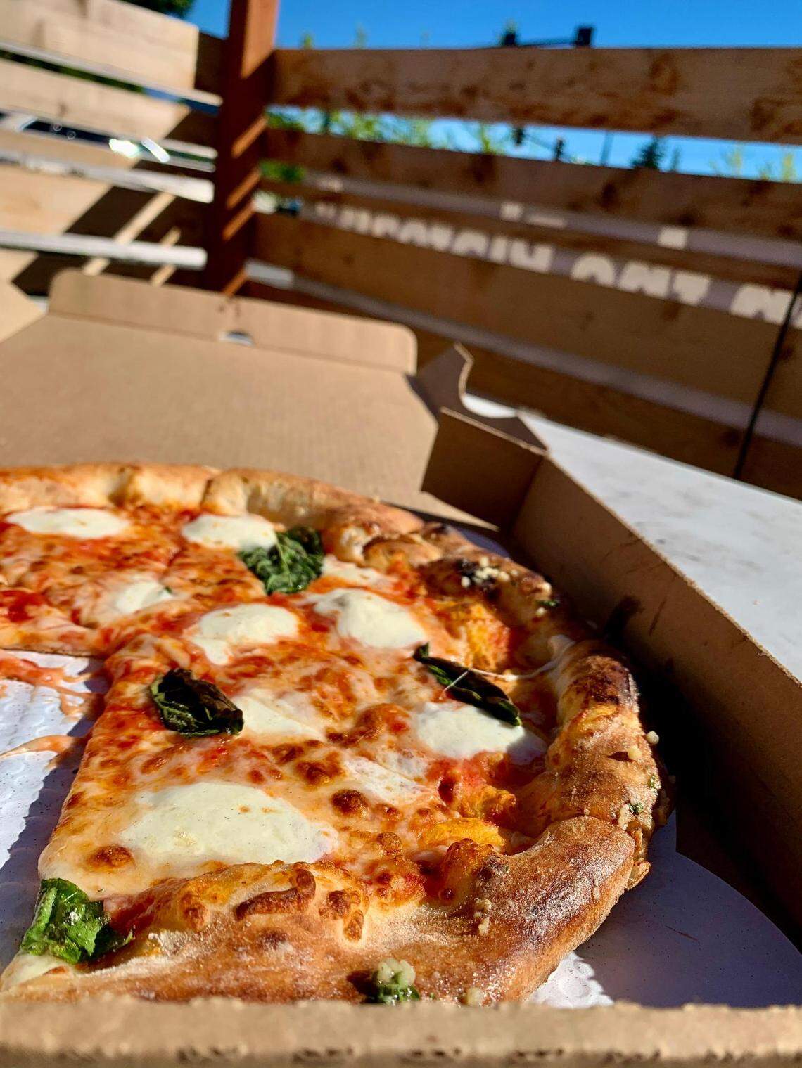 Cascadia Pizza Co. in Enumclaw, Wash., churns out wood-fired pizzas from a teeny walk-up shop, including a memorable Margherita. Enjoy outside at a picnic table or next door with a beer at Fills Growlers.