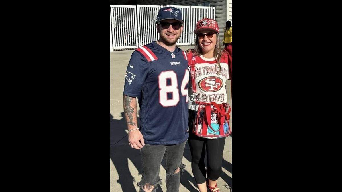 Bennett Fitter said he’s the only Pats fan in his inner circle, since his girlfriend is a 49ers fan and other friends are Seahawks fans.