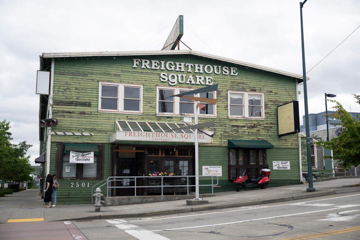 Olive Branch anchored the west end of Freighthouse Square, which faces an uncertain future as Sound Transit seems poised to use the location for a long-proposed Light Rail expansion.