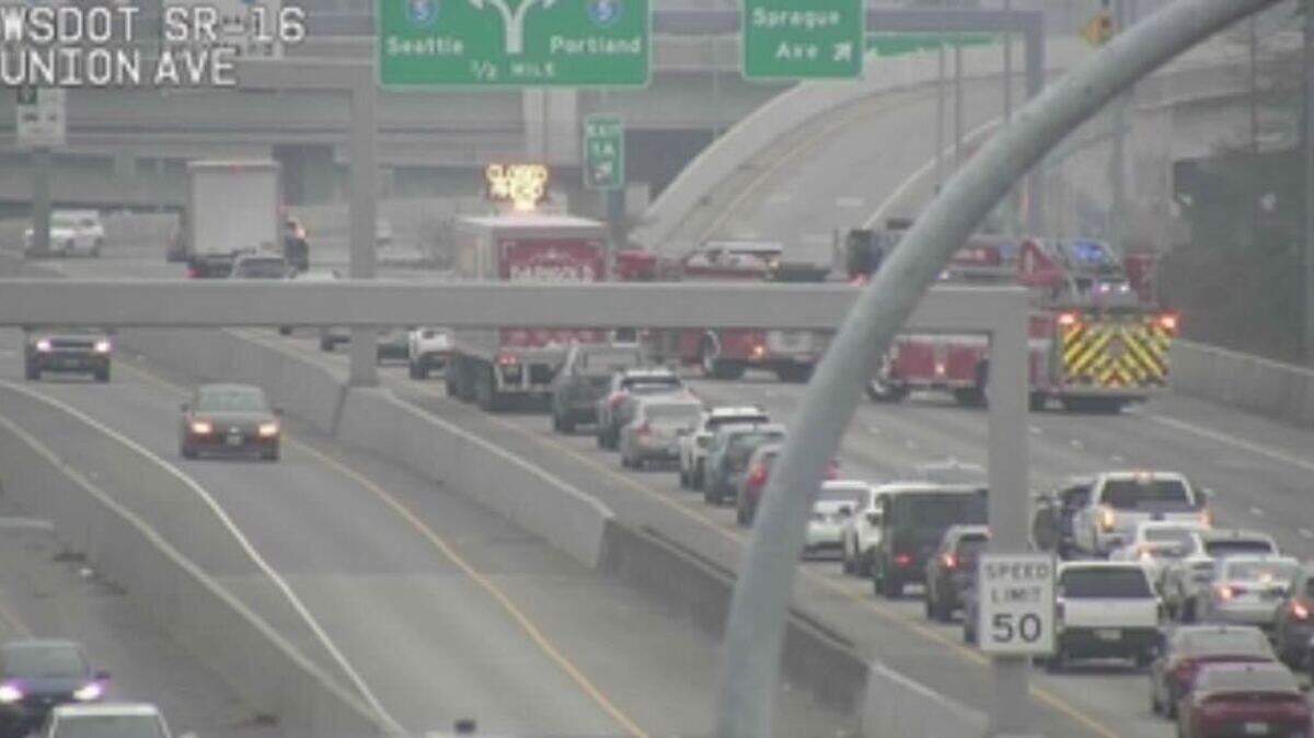 A crash in Tacoma is blocking traffic near South Sprague Avenue Tuesday morning.