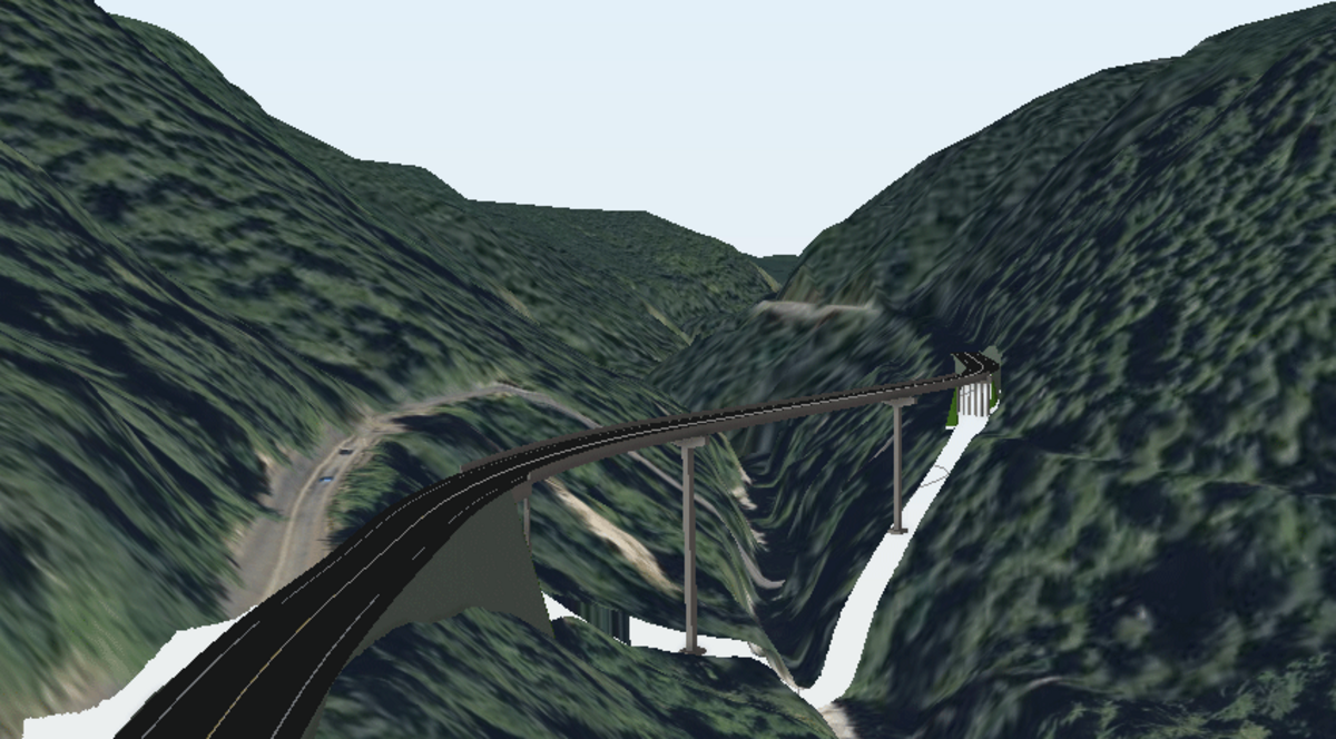 A preliminary concept of a replacement bridge south of the current one.