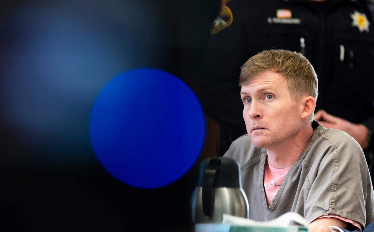 Jake Jackson, former Sumner High Basketball coach, is sentenced for 19 sex crime charges at Pierce County Superior Court, on Thursday, April 17, 2025, in Tacoma.