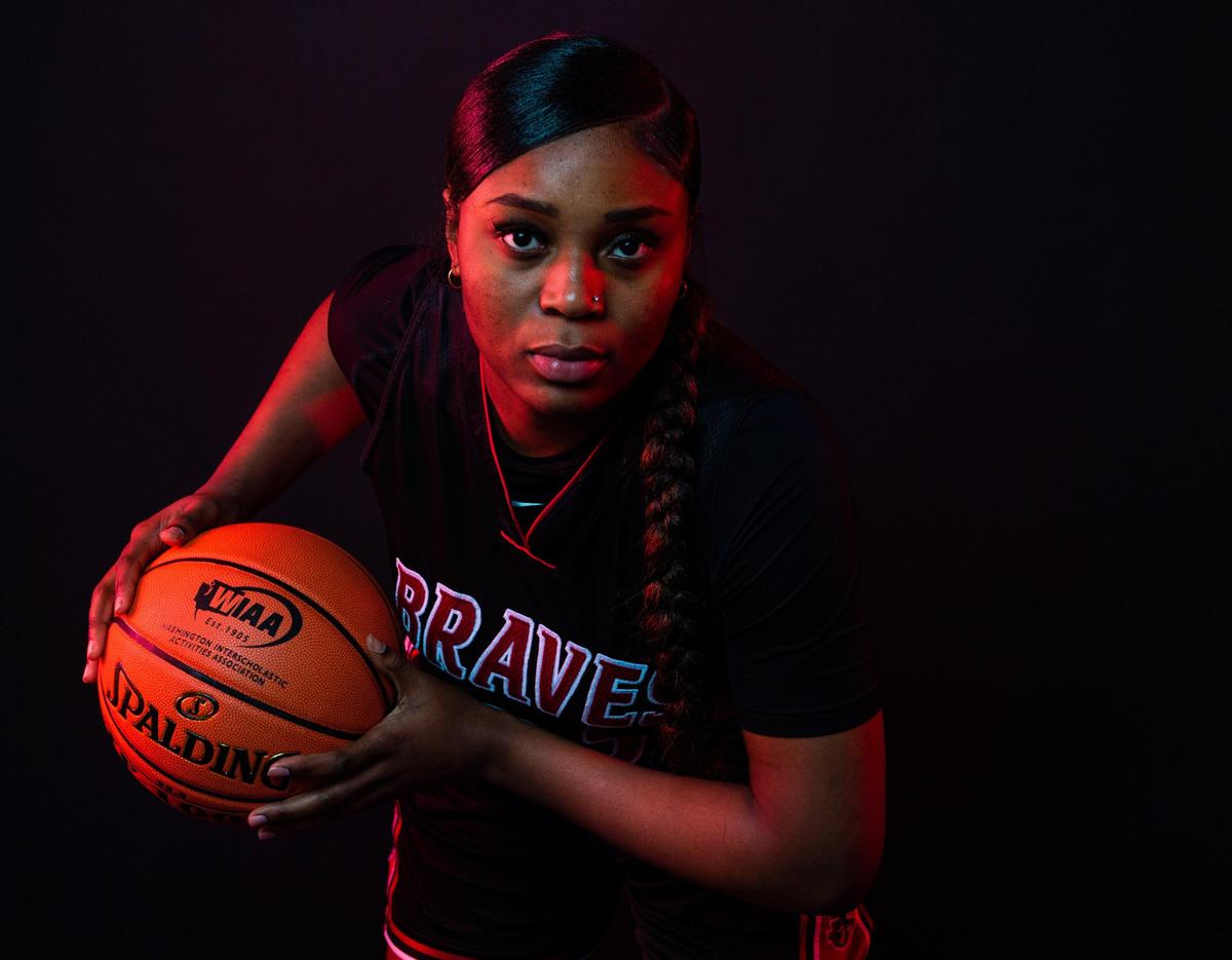 Bethel’s Tiarra Brown is The News Tribune’s girls basketball player of the year. Photographed at the Tacoma News Tribune in Tacoma, Wash., on Sunday, March 15, 2020.