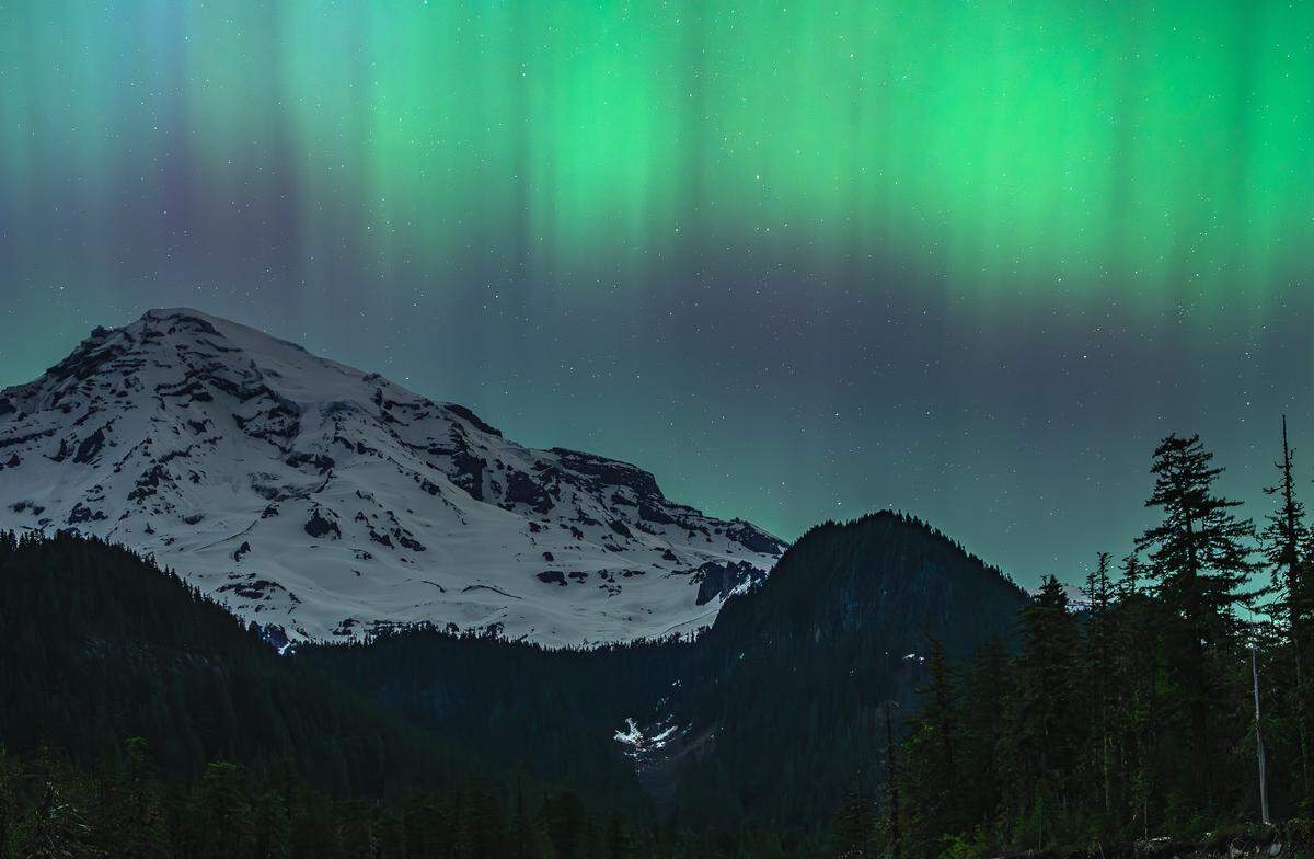 The aurora borealis was seen in most parts of Washington on Friday, including Pierce County.