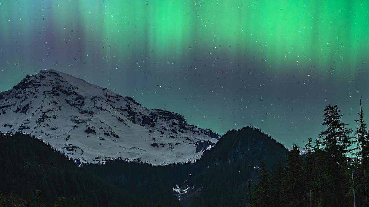 The aurora borealis was seen in most parts of Washington on Friday, including Pierce County.
