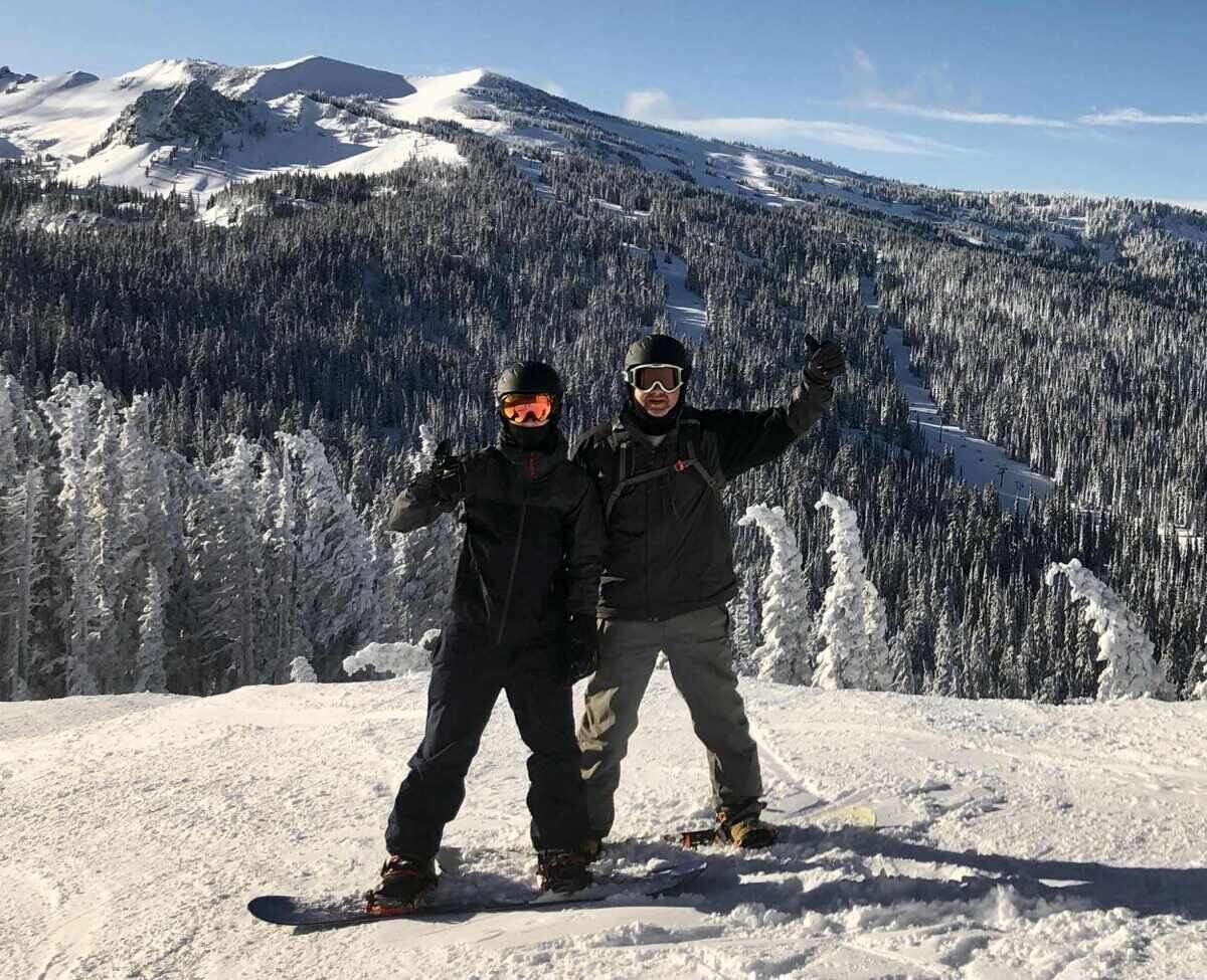 Andrew Bostwick, standing next to his stepdad Ryan McGraw, loved snowboarding and “was very active,” according to his mother Rose McGraw.
