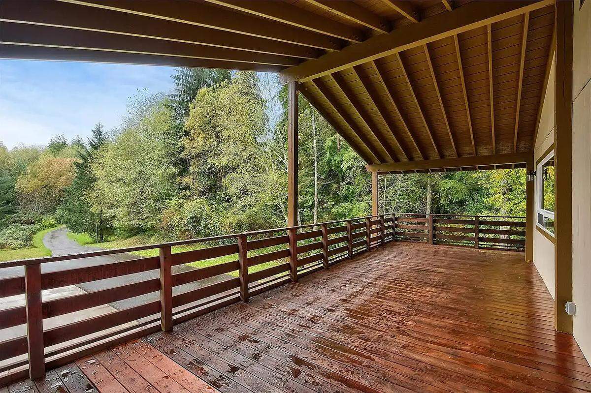 This deck is part of the property that will become Roots Learning Center, a new outdoor-based school near Port Orchard, Wash. that will open in fall 2026.