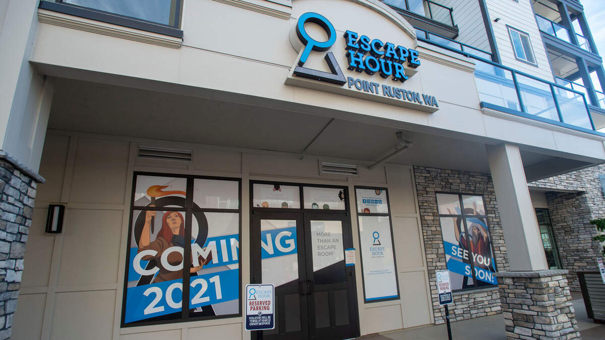 Billed as “more than an escape room.” Escape Hour Point Ruston is set to open soon at 5020 Main St. Photo taken on Monday, June 7, 2021.