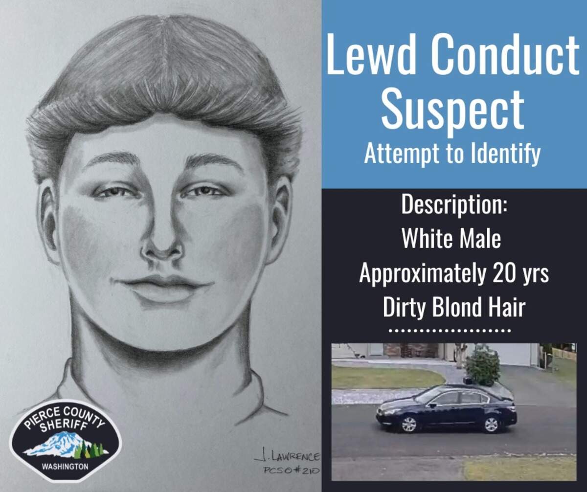 The sketch has been released of a man accused of exposing himself and touching himself inappropriately to a 16-year-old girl on Feb. 7, 2025.