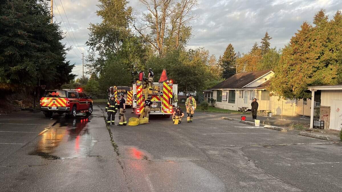 A house fire in Lakewood has displaced two people Wednesday morning.