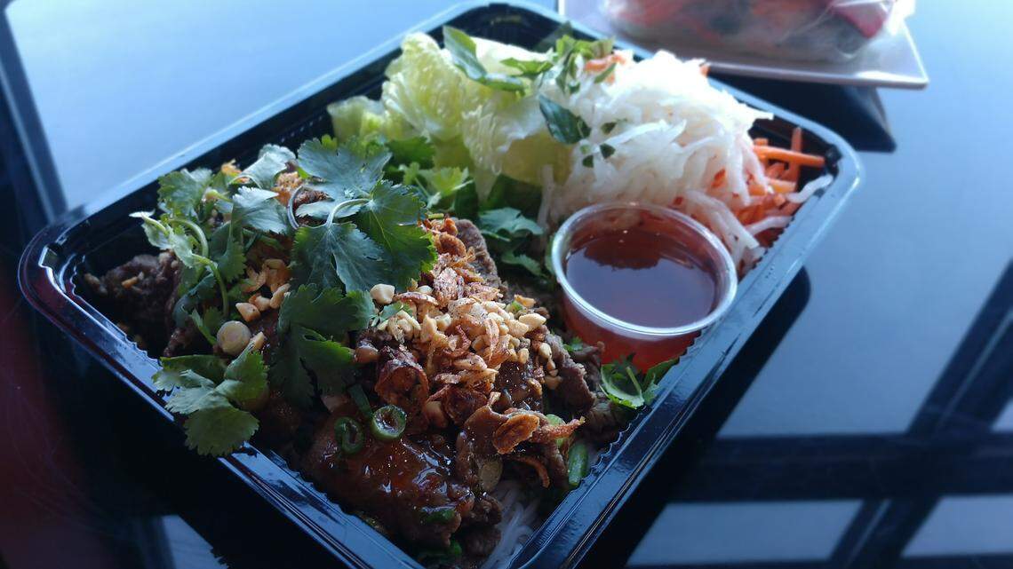 A Vietnamese salad from Fresh Rolls. The Vietnamese restaurant company specializes in fast, fresh and health food.