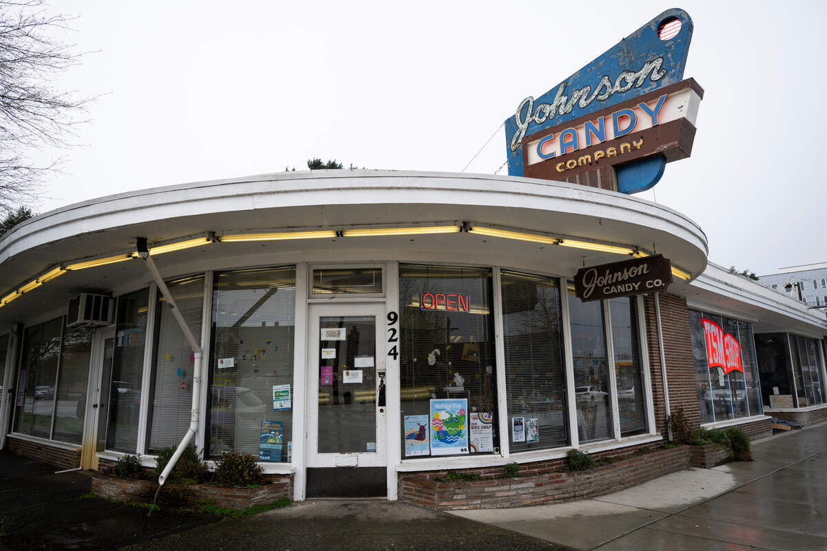 Johnson Candy Company turned 100 in 2025. The shop always sells heart-shaped boxes of its handmade chocolates (or build your own) for Valentine’s Day.