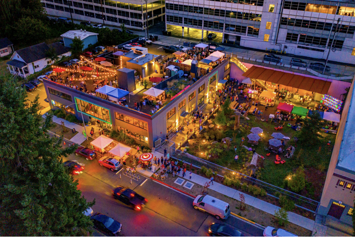 Alma Tacoma operated as a community hub with music, art, food, festivals and more from 2018-2023. The Puyallup Tribe described the gifting of the building as “simply unprecedented,” adding that they will assign staff to “explore future uses” with the goal of “aligning it with the Tribe’s values and community priorities.”