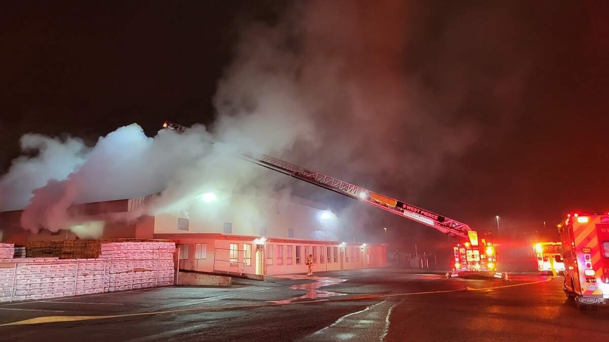 West Pierce Fire & Rescue crews responded early Friday morning to a warehouse fire in Lakewood. Firefighters were able to get the blaze under control and no injuries were reported.