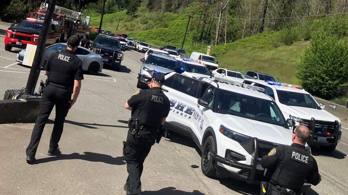 A man was stabbed near the highway between Sumner and Bonney Lake after a road-rage incident on Tuesday.