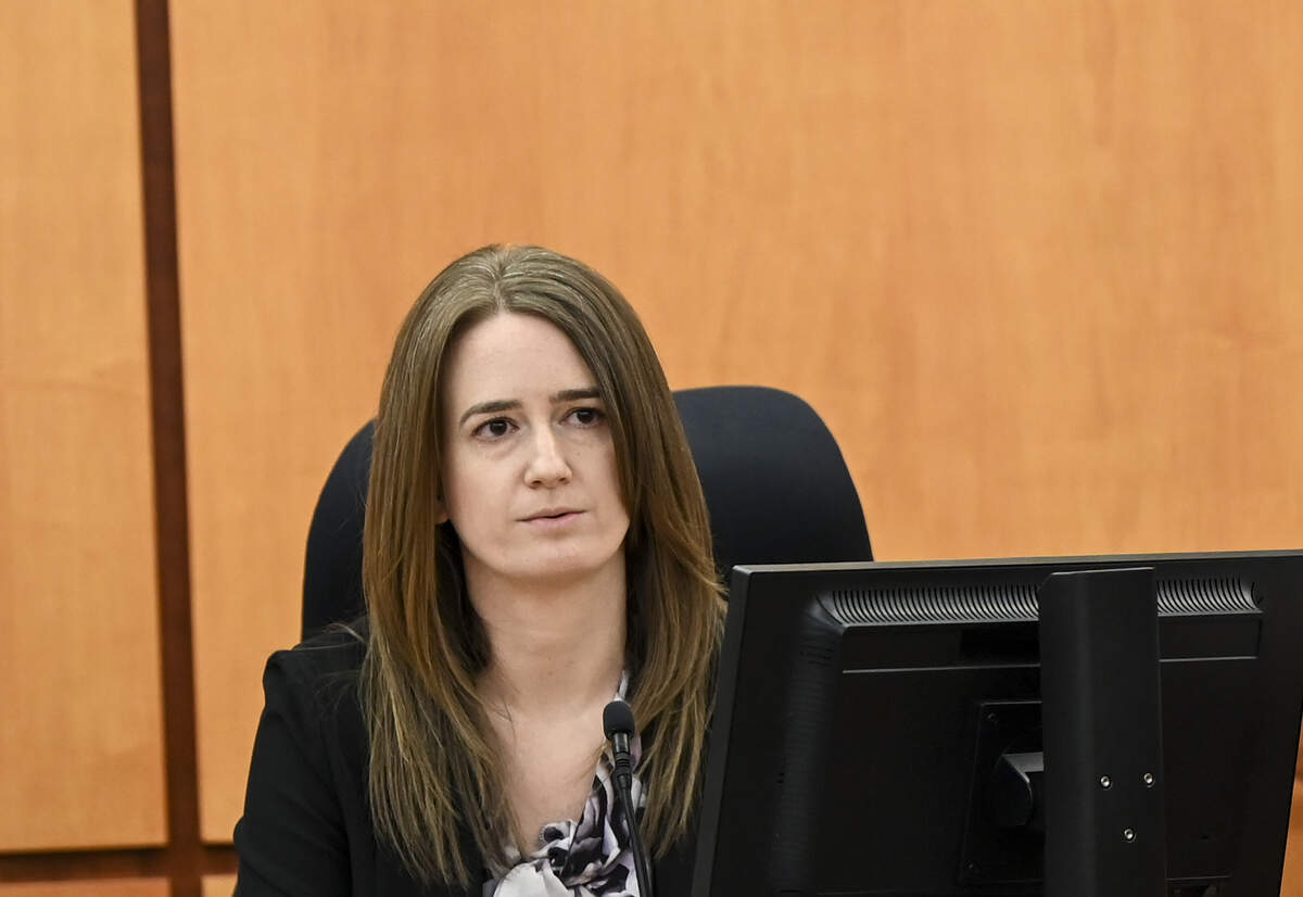 Pierce County Sheriff’s Department detective Sgt. Alexa Moss testifies Tuesday about a 2015 incident involving Manny Ellis during the trial of three Tacoma police officers.