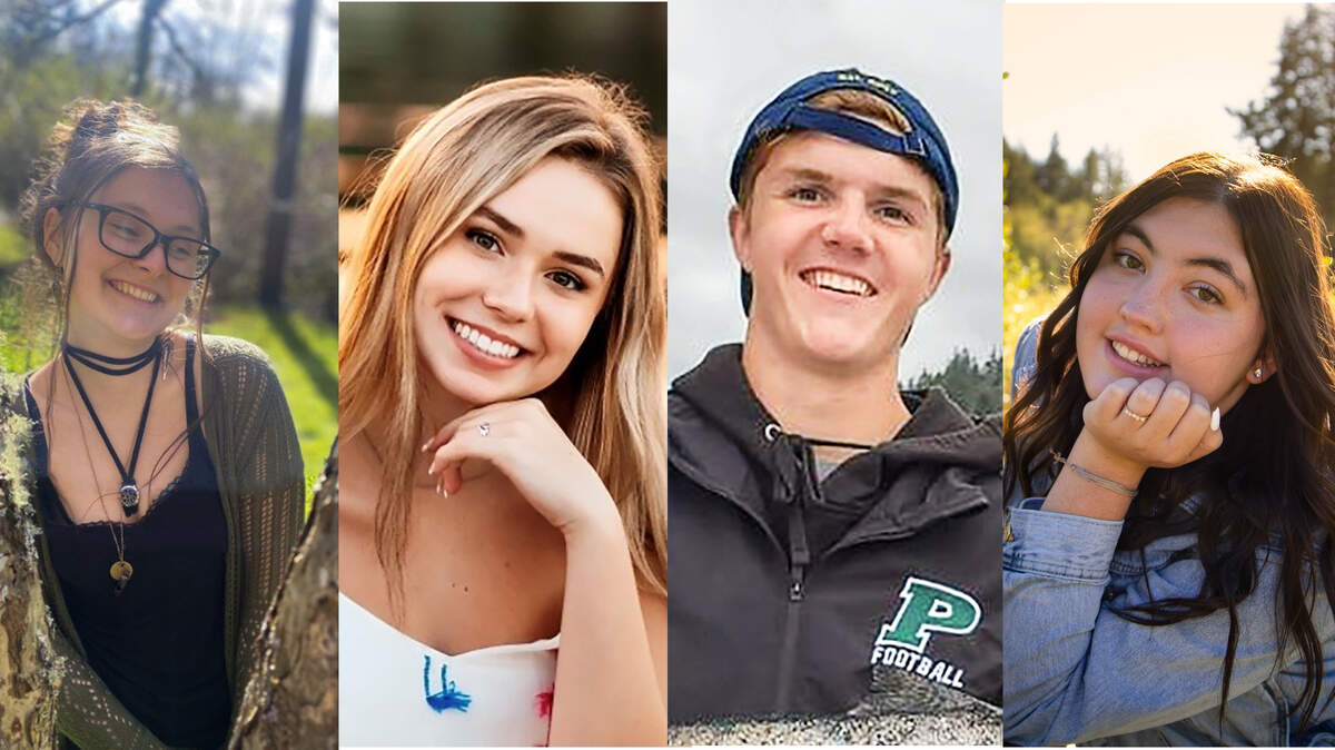 From left, Abigail Richards, Ella Heckman, Erik Lofdahl and Haley Barnesson