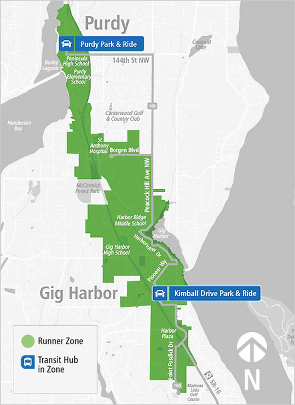 Pierce Transit now offers an on-demand Gig Harbor Runner service.