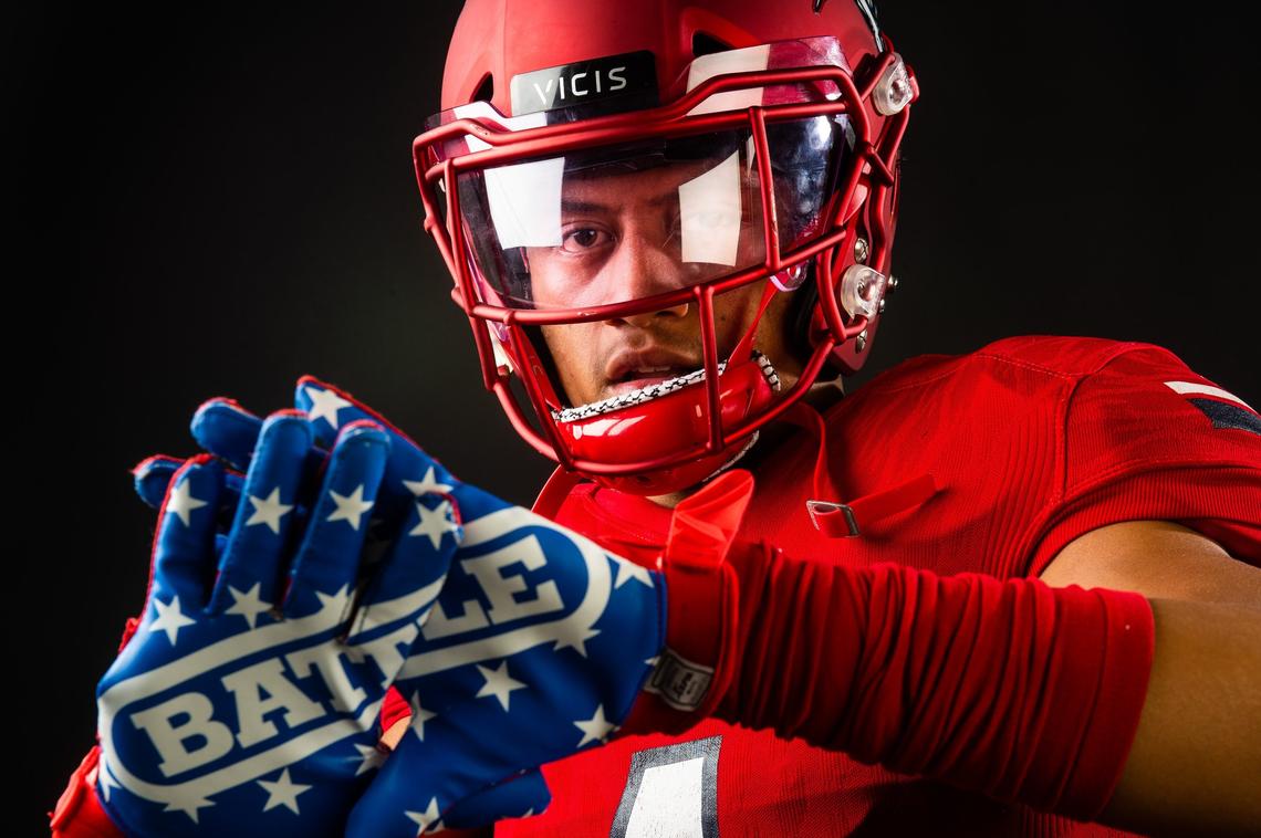Kennedy Catholic’s Jabez Tinae photographed at the Tacoma News Tribune in Tacoma, Wash., on Sunday, Dec. 2, 2018.