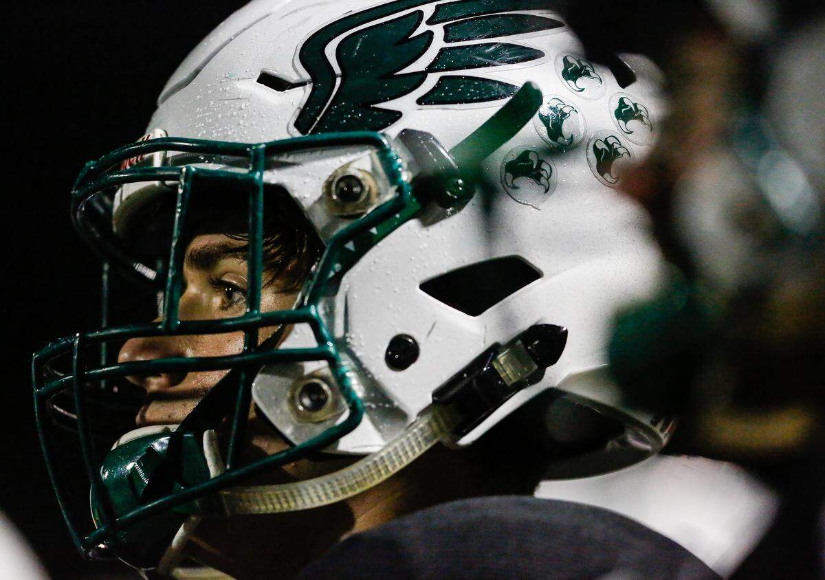Peninsula played Yelm in a football game at Roy Anderson Field in Purdy, Wash., on Friday, Oct. 18, 2019.