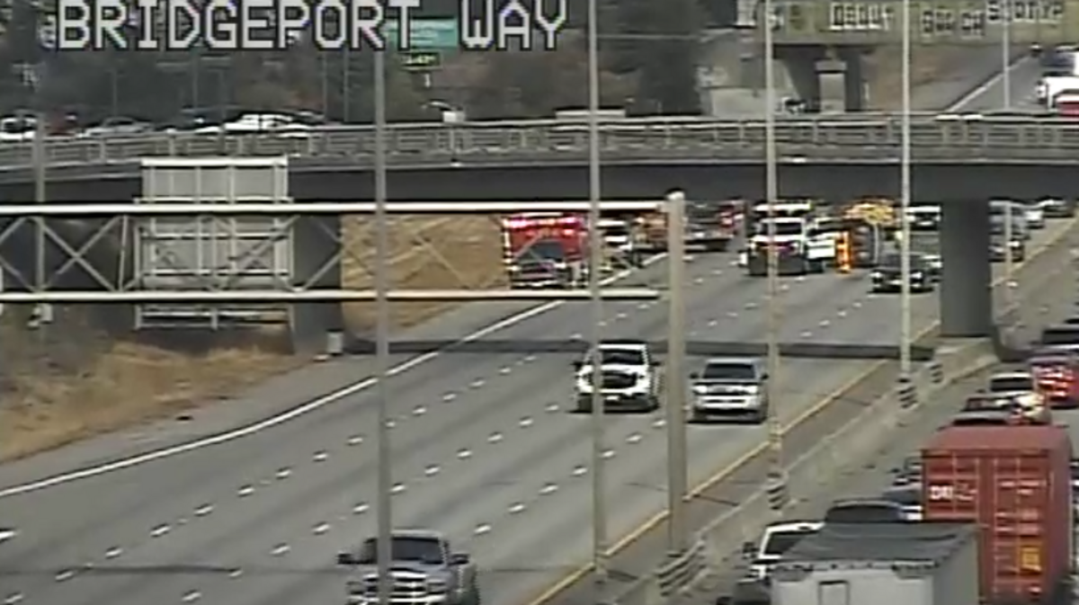 Washington State Department of Transportation posted on X at 2:30 p.m. that there was a crash on I-5 Southbound near the JBLM Main Gate