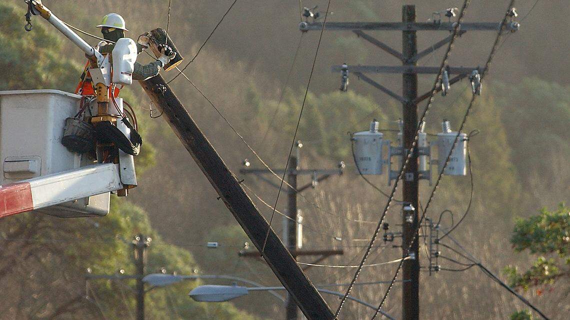 A Tacoma Power electrician takes down a damaged utility pole piece-by-piece along Marine View Drive after a vicious windstorm. The electric utility is part of Tacoma Public Utilities, which is in the home stretch of hiring only its third new director in 25 years.