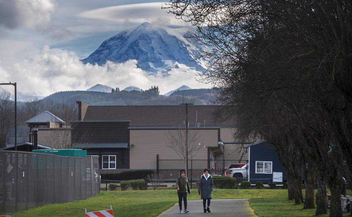 Mount Rainier views from the Foothills Trail.