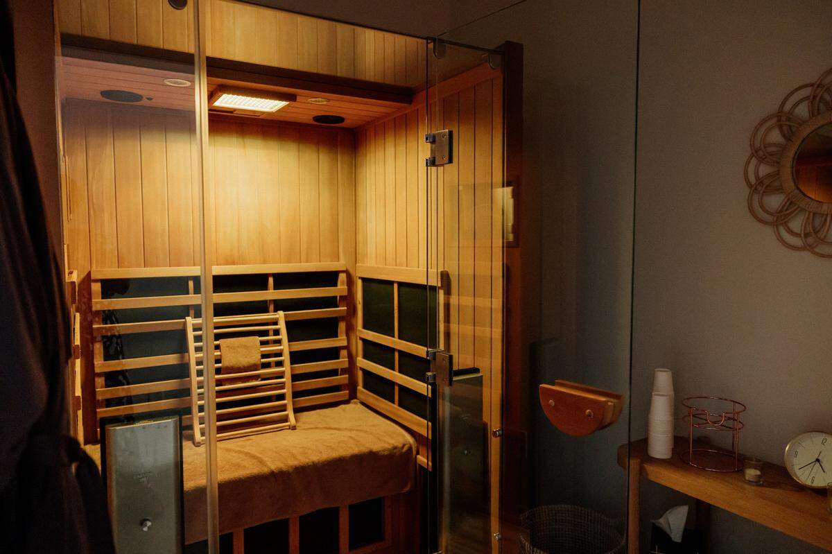 The infrared sauna at Serenity Spa is its own “private cabin,” the owner said.