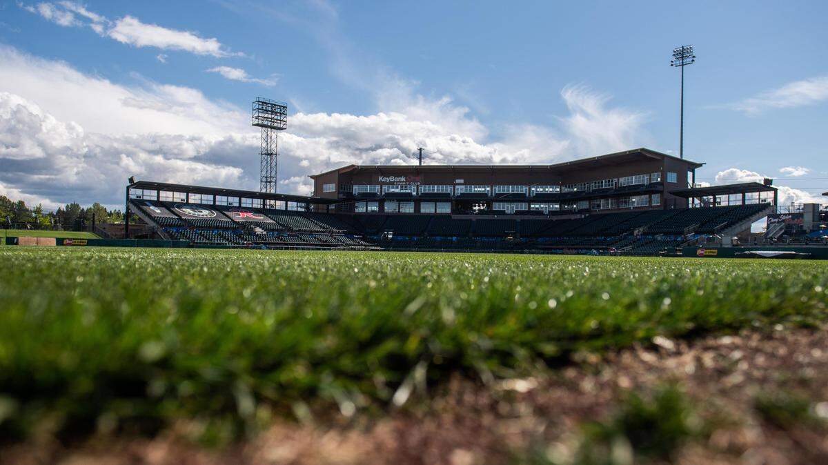 An empty Cheney Stadium in Tacoma, Wash., on Thursday, May 14, 2020. As COVID-19 has put a stop on sports around the nation, Cheney Stadium is left quiet during a summer in which they would be hosting more than 100 events.