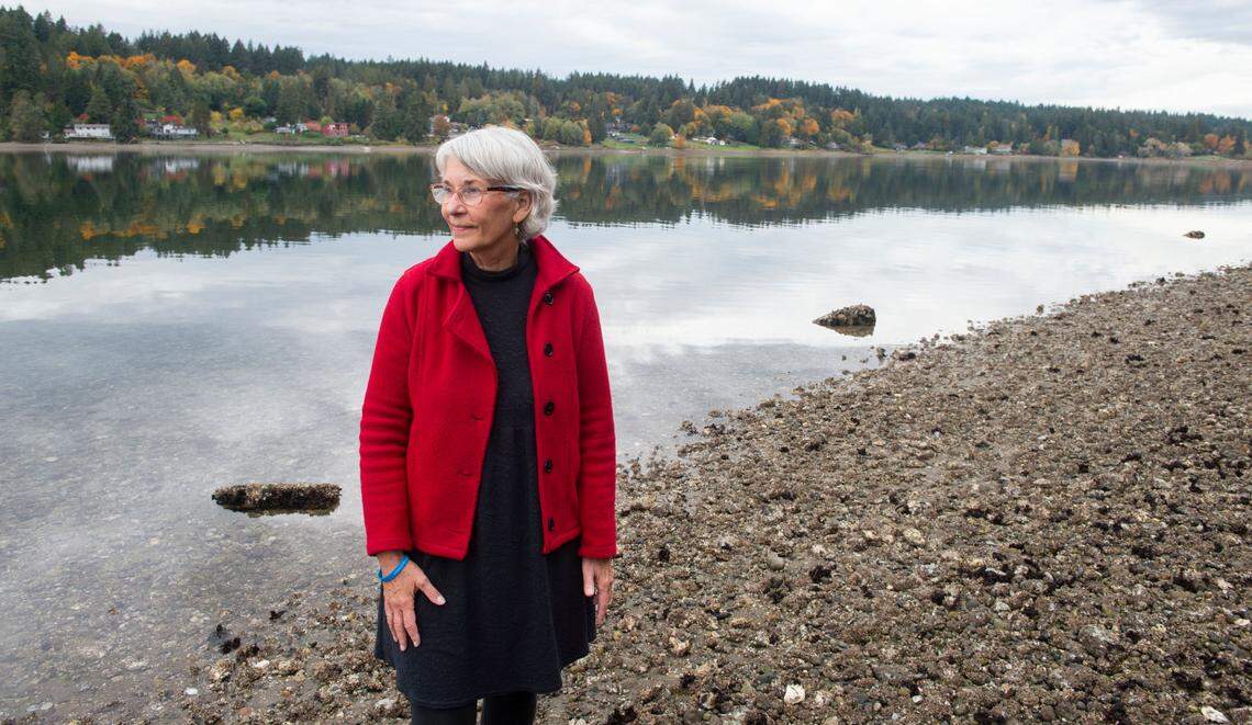 Longtime resident Karen McDonnell and her neighbors are concerned about a proposal by Taylor Shellfish Farms to start an operation to plant and harvest geoducks in the Burley Lagoon.