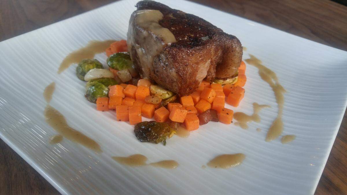 The New York steak at Brix 25 in Gig Harbor.