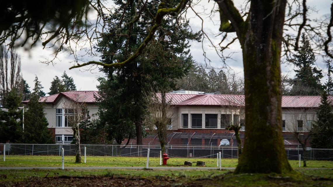 The north end of Western State Hospital is seen from the Fort Steilacoom golf course in Lakewood on Jan. 17, 2019.