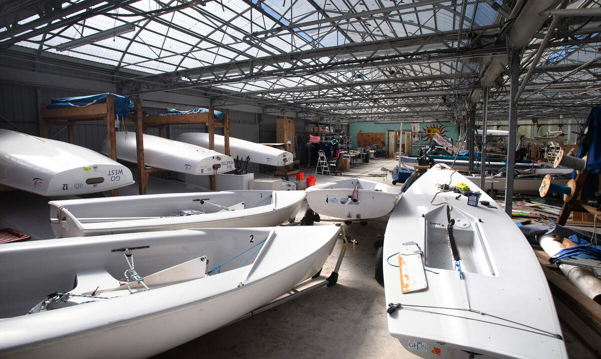 The former Peninsula Gardens nursery site - shown on Thursday, Aug. 1, 2024 - was acquired by PenMet Parks in 2011, and has been offered for free as a storage and maintenance site for the Gig Harbor Junior Sailing program’s many boats. Plans to develop a park at the site has put the sailing program’s storage options in jeopardy.