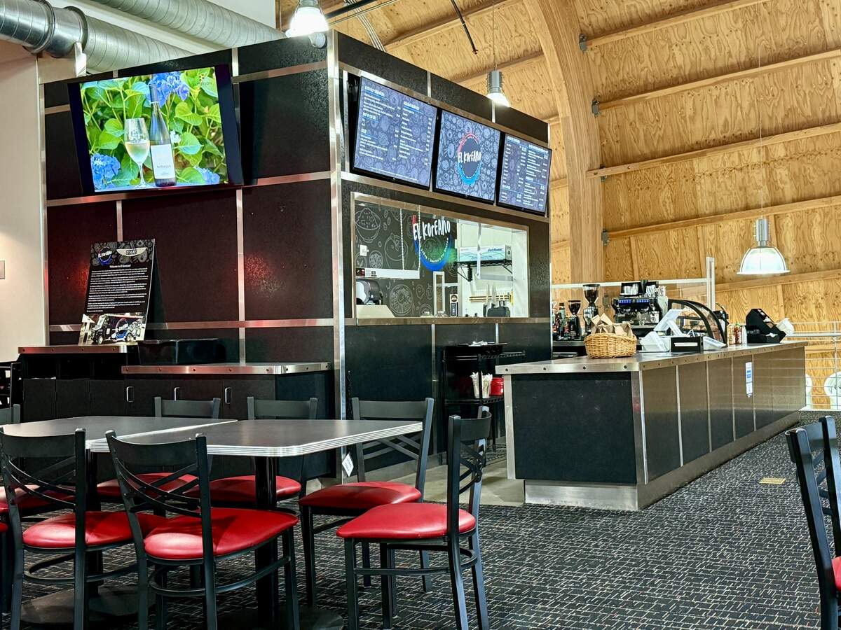 The cafe, located on the mezzanine of the cool, hangar-style LeMay building, offers lots of seating and a great view of the main floor of the museum.