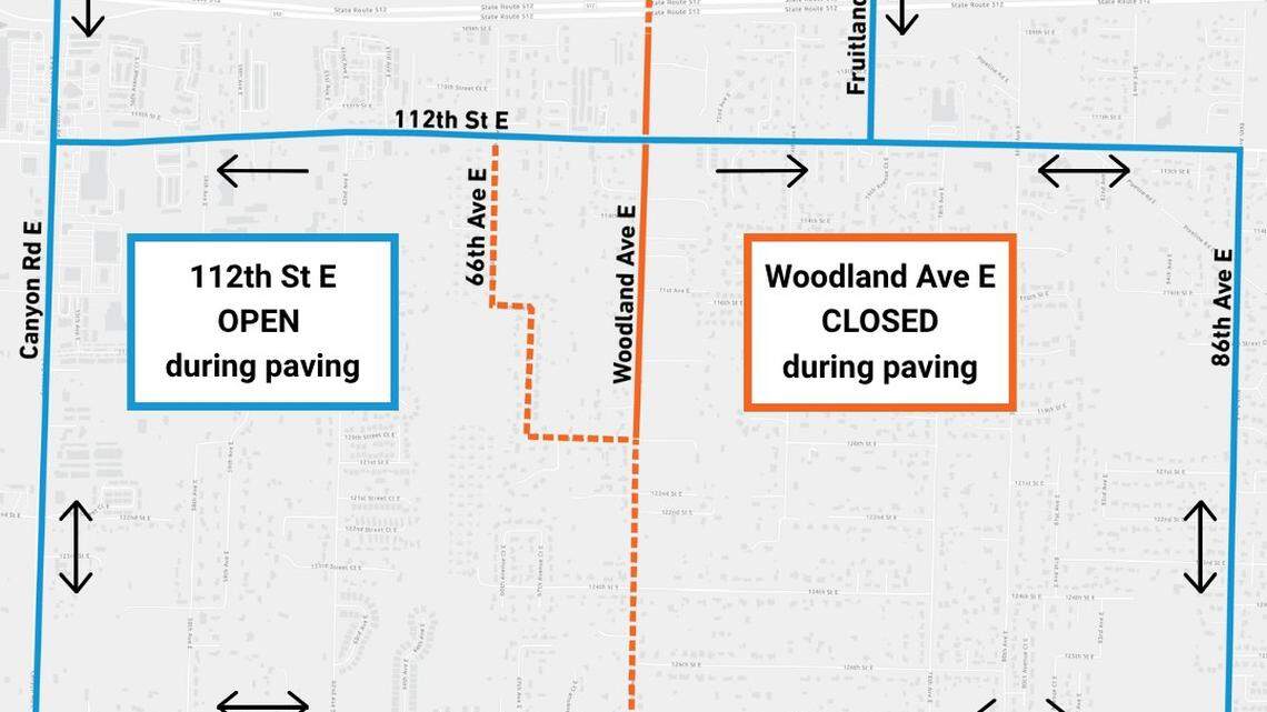 $13 million project will cause road closures and detours this week in Pierce Co.