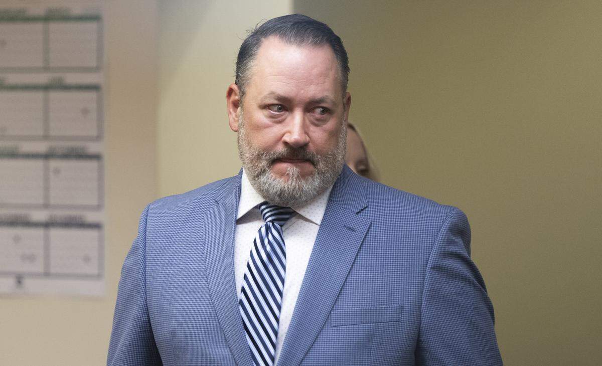 Chadwick Dickerson, a former major at the Pierce County Sheriff's Office, is arraigned for the July 12 DUI vehicular assault in Pierce County Superior Court, on Monday, Nov. 10, 2025, in Tacoma, Wash.