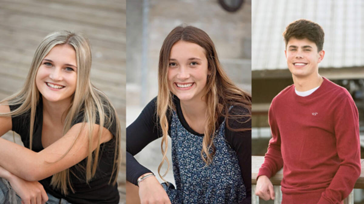 From left, Lindsey Lovrovich, Laney Lovrovich and Tyson Brent