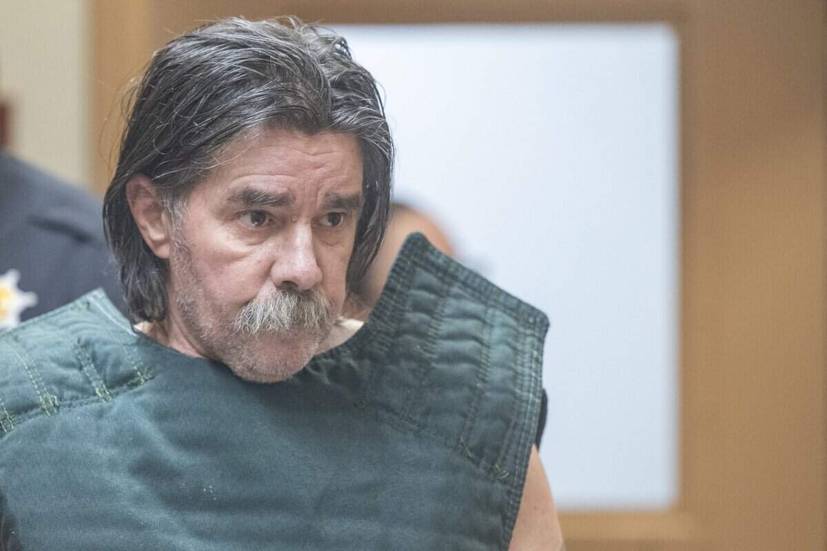 James Edward Carnagey Jr., 63, is arraigned on Monday, Jan. 26, 2026, at Pierce County Superior Court in Tacoma, Wash. Carnagey was charged with three counts of aggravated first-degree murder in the Dec. 11, 2025 stabbings of Wendy Teresa Walker-Carnagey, 64, and Chad Thomas Malloy, 39.