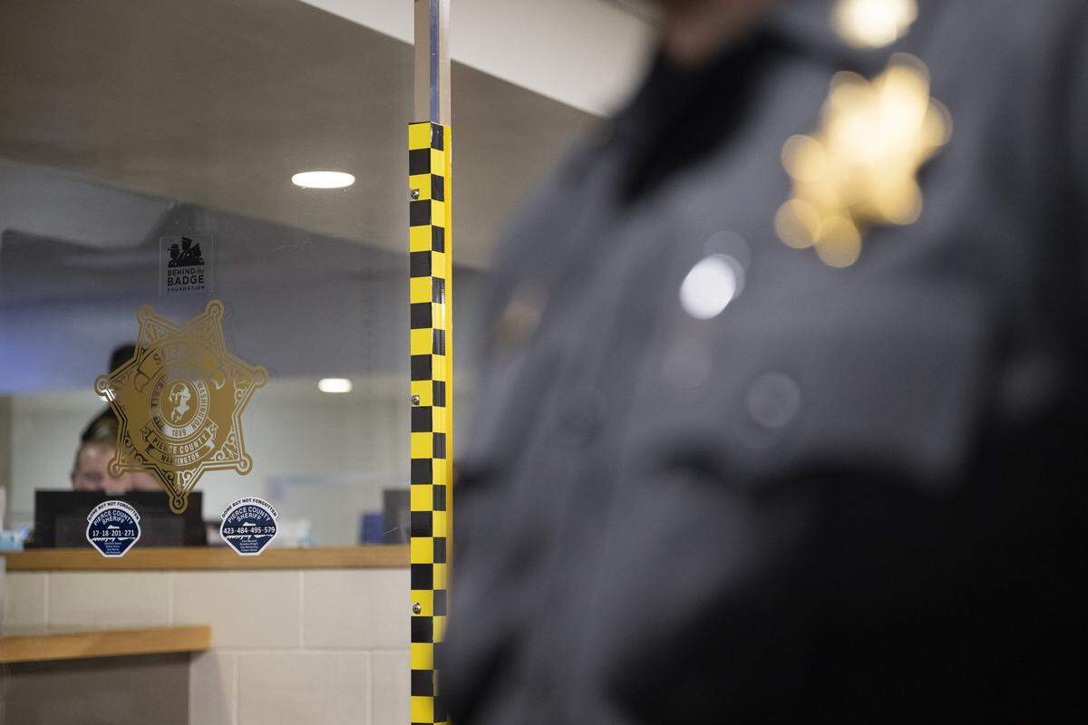Booking is the first stop for inmates arriving at Pierce County Jail on Wednesday, Sept. 10, 2025, in Tacoma, Wash.